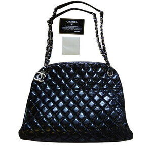 CHANEL Bowling Bag Leather Black Crossbody